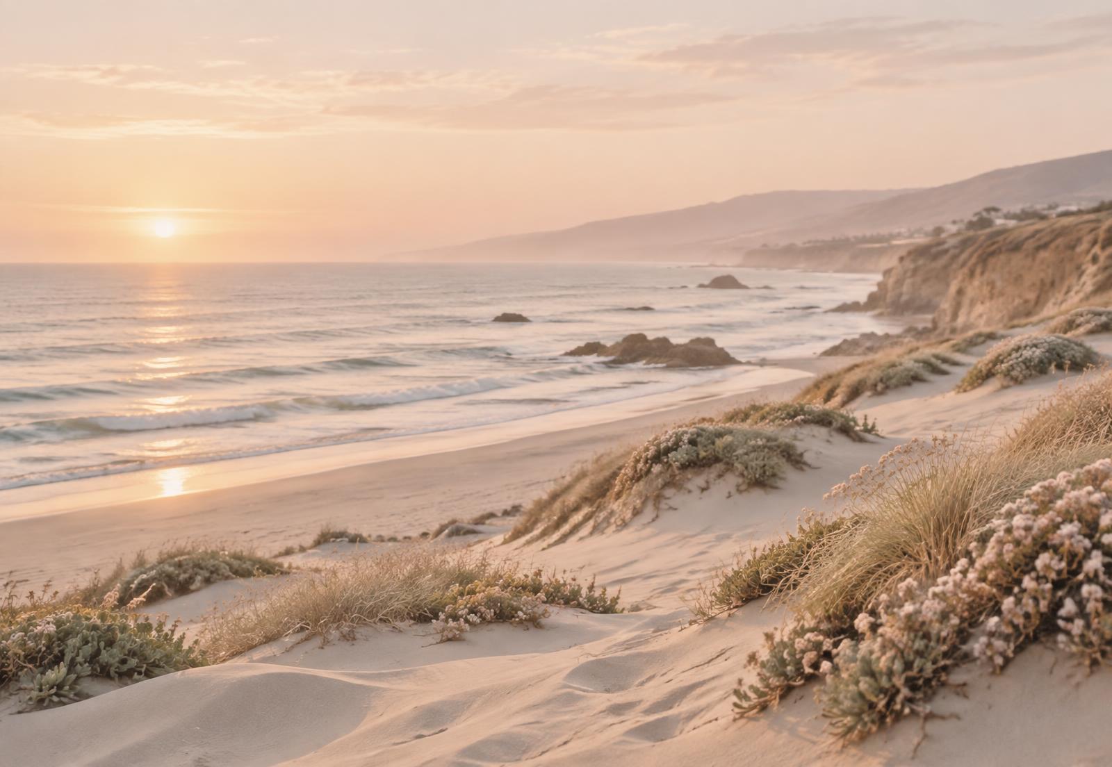 Sunset over the North County San Diego coastline